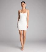 Marleen Sequin Pearl Bow Mini Dress - Image 3