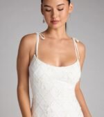 Marleen Sequin Pearl Bow Mini Dress - Image 4