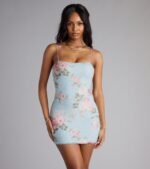 Analeia Floral Cutout Beaded Mini Dress - Image 5