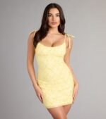 Marleen Sequin Pearl Bow Mini Dress - Image 5