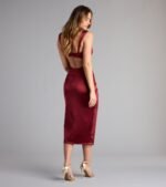 Dara Cutout Slit Satin Midi Formal Dress - Image 2