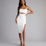 Kassidy Glitter Cutout Midi Dress