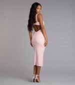 Savannah Glitter Cutout Midi Formal Dress - Image 2