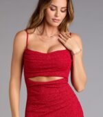 Kassidy Glitter Cutout Midi Dress - Image 16