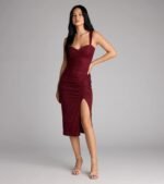 Savannah Glitter Cutout Midi Formal Dress - Image 9
