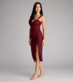 Savannah Glitter Cutout Midi Formal Dress - Image 12