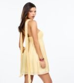 Demi Crinkle Satin Strapless Mini Dress - Image 4