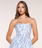 Opal Floral Chiffon A-Line Mini Dress - Image 3