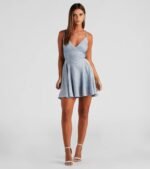 Rashida Lattice Back Glitter Dress - Image 3