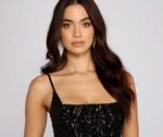 Lissie Formal Sequin Mini Dress - Image 3