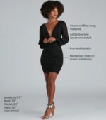 Amaria Formal Ruched Chiffon Mini Dress - Image 5