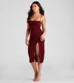 Henley Formal Lace-Up Midi Dress - Image 3
