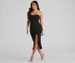 Zadie Formal High-Slit Midi Dress - Image 7