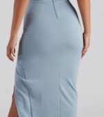 Zadie Formal High-Slit Midi Dress - Image 4