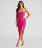Henley Formal Lace-Up Midi Dress - Image 20