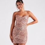 Allie Formal Sequin Open Back Dress