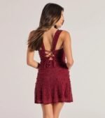 Miriam Pearl Beaded Formal Mini Dress - Image 7