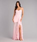 Sherrie Mesh Slit Mermaid Formal Dress