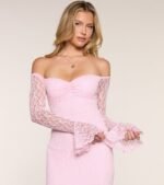 Elle Lace Off-The-Shoulder Formal Dress - Image 4