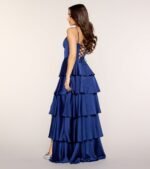 Lucilla Satin Corset Ruffle Formal Dress - Image 7