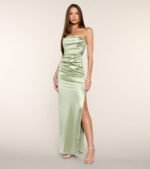 Adeline Satin Column Formal Dress - Image 3