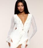 Caroline Lace Long Sleeve Formal Dress - Image 5