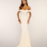 Juliette Off Shoulder Lace Formal Dress