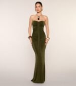 Viviana Strapless Sash Mermaid Dress