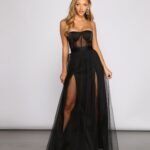 Cintra Mesh Tulle Bustier Gown