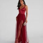 Haisley Formal Tulle And Satin Dress