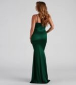 Nala Cowl Neck Satin Dress - Image 2