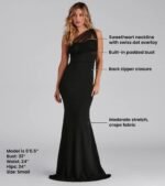 Dakota Formal One-Shoulder Swiss Dot Dress - Image 10