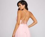 Saylor Formal Double Slit Tulle Dress - Image 5