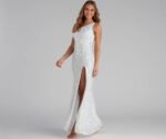 Lyla Formal One-Shoulder Sequin Dress - Image 4