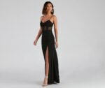 Alexia Formal High Slit Illusion Dress - Image 3