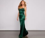Nahla Formal Satin Mermaid Dress - Image 3