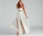 Cintra Mesh Tulle Bustier Gown - Image 7