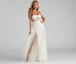 Cintra Mesh Tulle Bustier Gown - Image 9