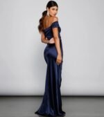 Valencia Formal Off-The-Shoulder Wrap Dress - Image 10