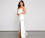 Abigail Ruched Satin Mermaid Dress - Image 10