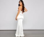 Abigail Ruched Satin Mermaid Dress - Image 11