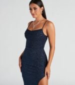 Lola Formal High Slit Glitzy Glitter Dress - Image 12