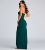 Iris One-Shoulder Crepe Dress - Image 2
