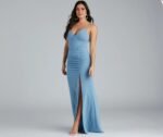 Evanna Formal Crepe Ruched Dress - Image 8