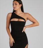 Mayven One-Shoulder Cutout Slit Formal Dress - Image 4