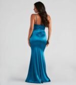 Nahla Formal Satin Mermaid Dress - Image 6