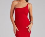 Fiona Formal One-Shoulder High Slit Dress - Image 9