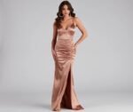 Abigail Ruched Satin Mermaid Dress - Image 6