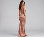 Abigail Ruched Satin Mermaid Dress - Image 7