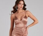 Abigail Ruched Satin Mermaid Dress - Image 8